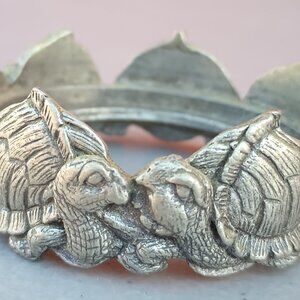 Vintage pewter candlestick or cup holder